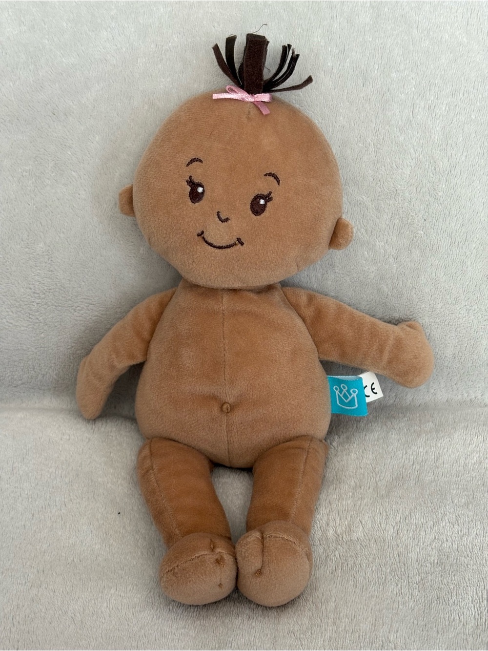 Manhattan Toy Company Baby Stella 12” Medium Skin Cloth Doll No Clothes